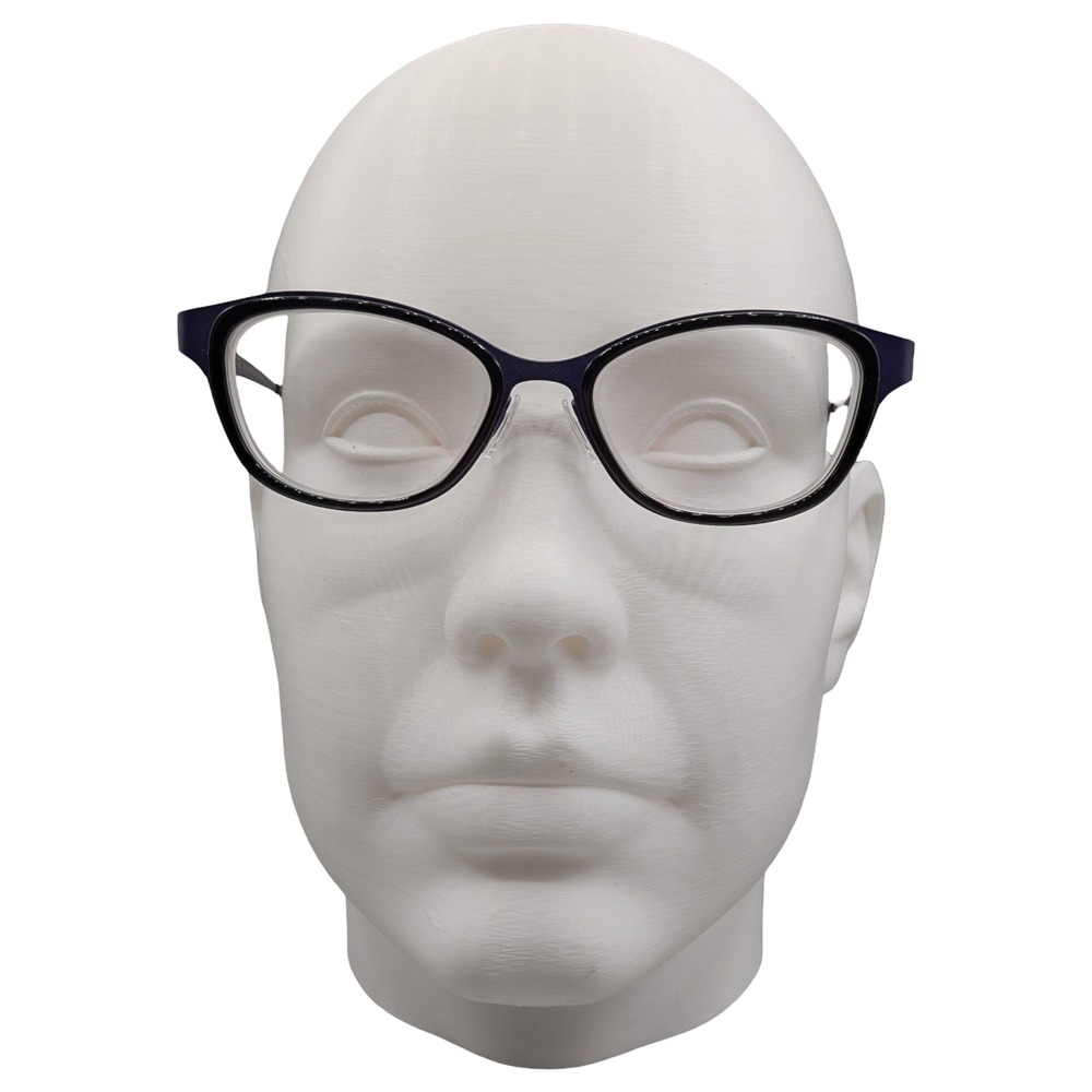 Bevel Cockamamie 2528 Eyeglasses Navy Blue Purple Oval Frames Japan 48-16